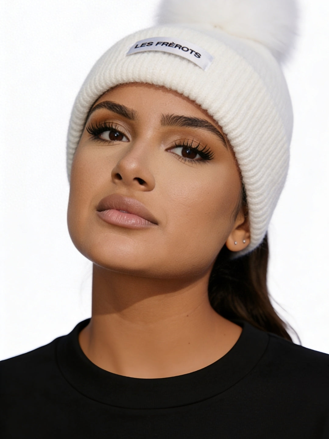 BLANC VINTERKEPS MED POM POM