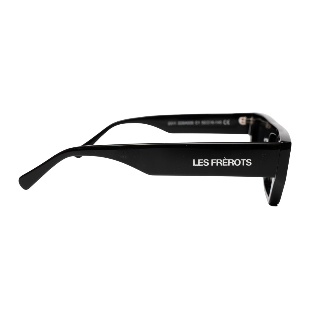 Black futuristic rectangle sunglasse,right angle 