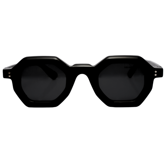 Black rectangle lightweight sunglasses for men, front angle 