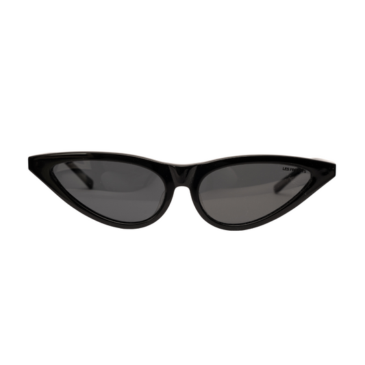 Black small cat eye sunglasses for women, front angle