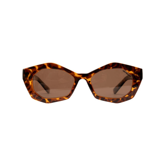 Brown rectangle sunglasses for women, front side